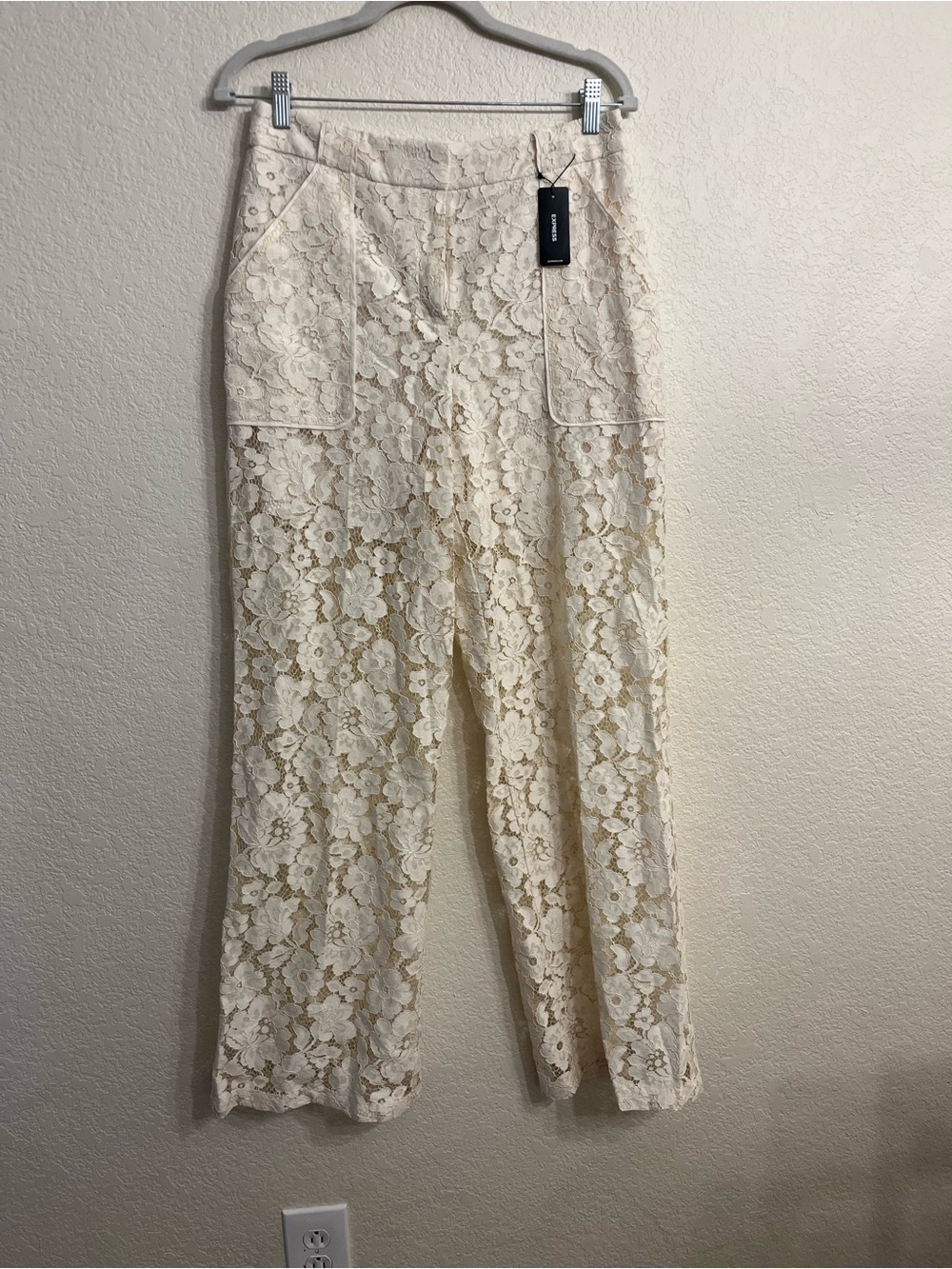 Express boho Lace Wide-Leg Trousers